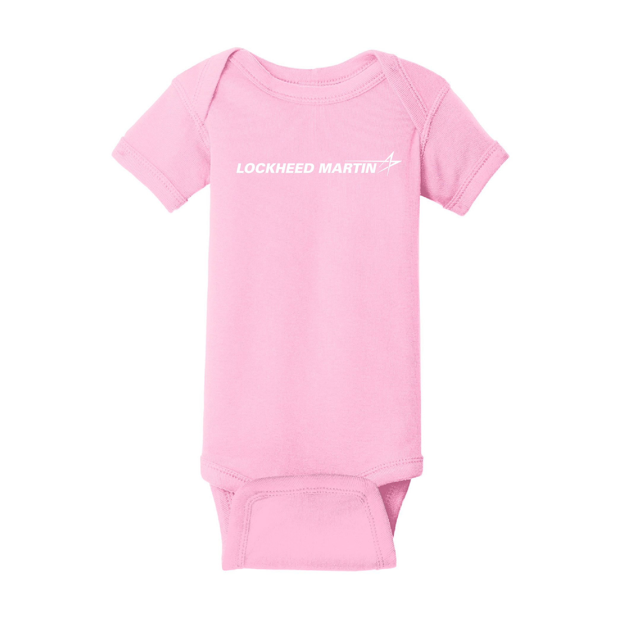 Infant Short Sleeve Baby Rib Bodysuit - Pink